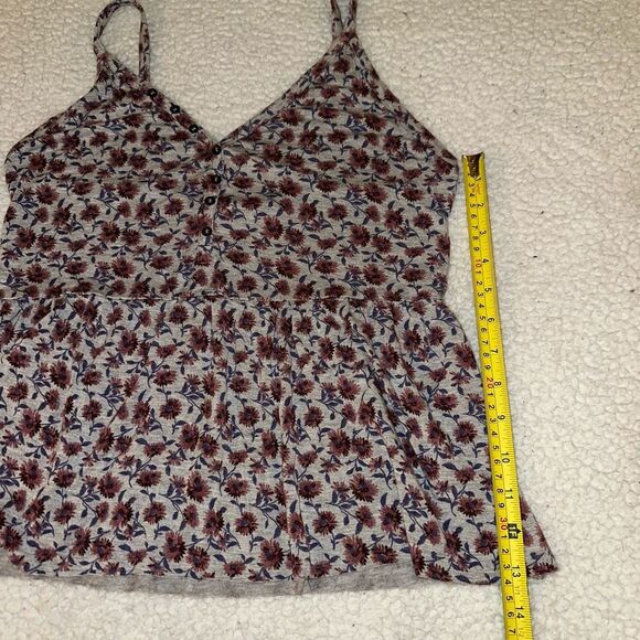 American Eagle Women’s Gray Purple Floral Tank Top Medium EUC - Picture 9 of 10